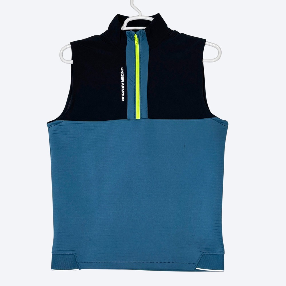 The Under Armour Storm Daytona Quarter-Zip Golf Vest Mens M Reflective‎